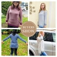 thumbnail image 4 of SHIBEVER Womens Tops Long Sleeve T Shirts Fall Fashion Loose Tunic Tops Trendy Side Split Pullover Color Block Crewneck Sweatshirts Blouse, 4 of 6