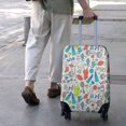 thumbnail image 3 of Colorful Sports Items Pattern Luggage Cover Fashion Suitcase Cover Baggage Covers Fit 25-28 Inch Luggage (Go Travel), 3 of 5