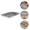 thumbnail image 2 of Miangastore 1 Set Baking Sheet Pan with Wire Rack Stainless Steel Baking Pan Tray Toaster Oven Pans Tray with Cooling Racks for Kitchen Baking Cooking Accessories, 2 of 9