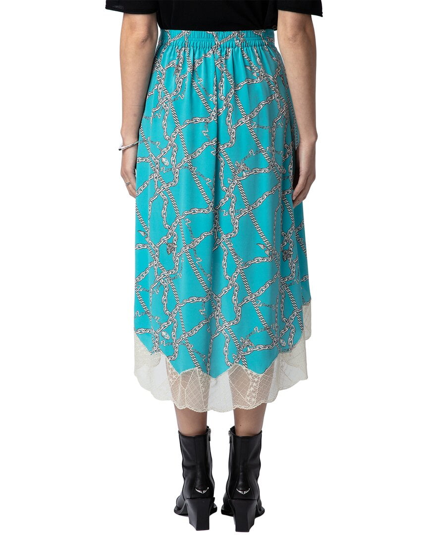 Zadig & Voltaire womens Joslin CDC Chaines Silk Skirt, 38