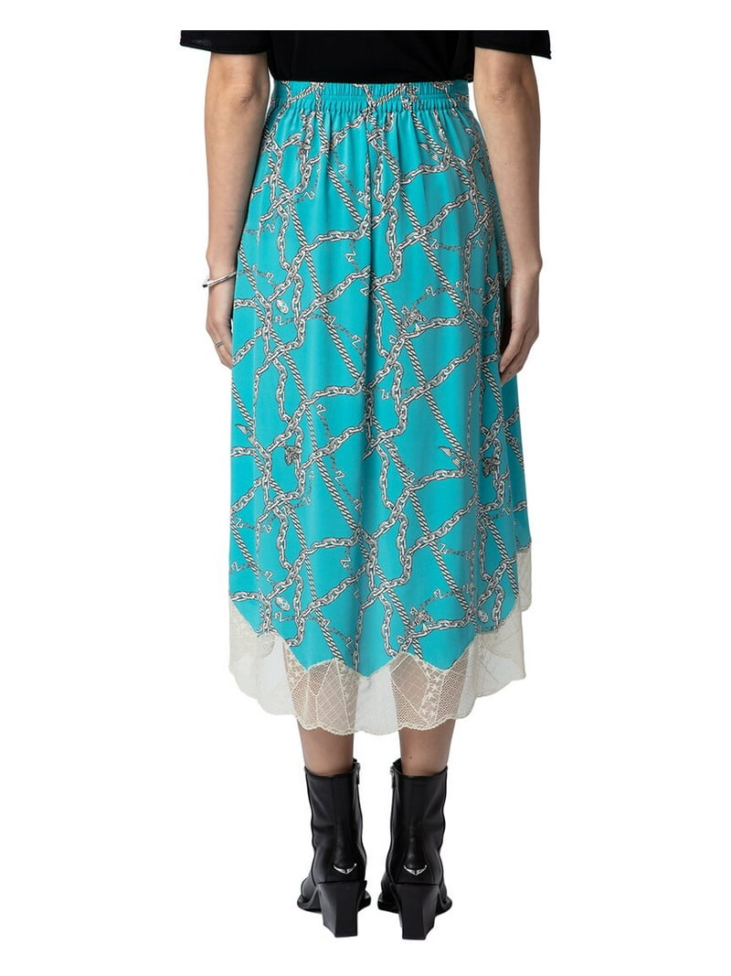 Zadig & Voltaire womens Joslin CDC Chaines Silk Skirt, 38
