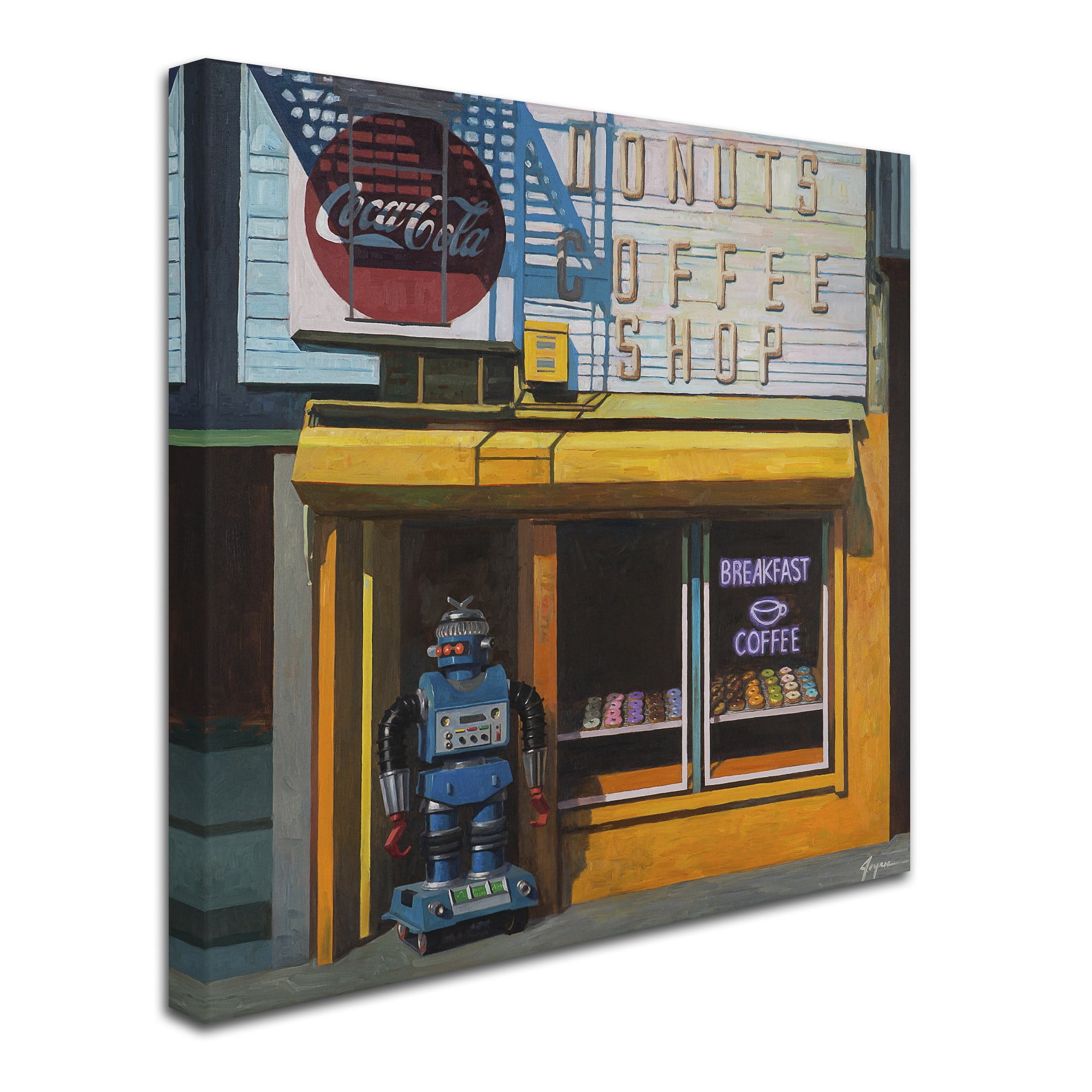Trademark Fine Art "Blue Zeroid" Canvas Art by Eric Joyner