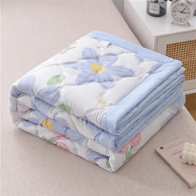 Summer Cotton Quilt Thin Duvet Insert Cool Blankets for Childs Adults Airconditioning Comforter