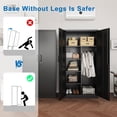 thumbnail image 5 of Fesbos Metal Storage Cabinets Lockers with Lock Door, 72'' Clothing Coat Steel Storage Freestanding Wardrobe for Office, Home, Employee,Gym,Fire Department, 5 of 10