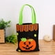 thumbnail image 4 of Bewildely Bolsa de dulces Accesorios de Halloween con asa Bolsa de calabaza Artesanía Accesorios de fiesta Arreglo de escena de tela Paquete de regalo Kits de decoración para fiestas Negro/Calabaza Bewildely HA068067-03, 4 of 6