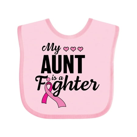

Inktastic Breast Cancer Awareness My Aunt is a Fighter Gift Baby Boy or Baby Girl Bib