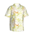 thumbnail image 2 of Uemuo Lemon Potatoes Printed Regular Fit Short Sleeve Casual Hawaiian Shirt for Men,Aloha shirt,Tropical shirt,Floral print shirt,Vacation Beach shirt-XX-Large, 2 of 9