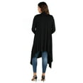 thumbnail image 4 of 24seven Comfort Apparel Extra Long Open Front Maternity Cardigan, 4 of 4
