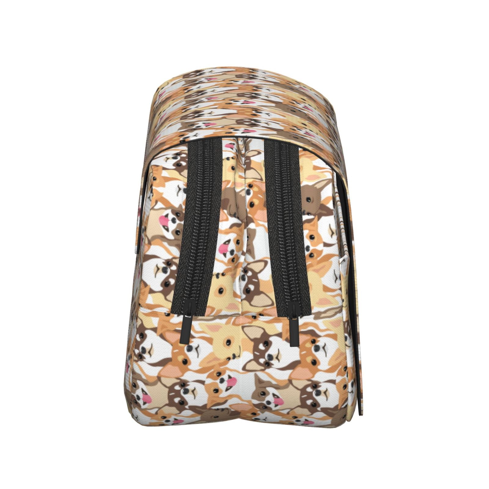 Rateoe Cute Puppy Pattern Double Clamshell Pen Case, Storage Organizer with Two Zipper Compartments– Holds Up to 50 Pencils & Pens