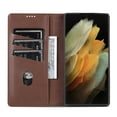 thumbnail image 4 of For Samsung Galaxy S25+ Case, Premium Magnetic PU Leather Wallet Case Flip Cover with [RFID Blocking][Card Holder][Stand Function] Shockproof Full body for Samsung Galaxy S25+,Brown, 4 of 11