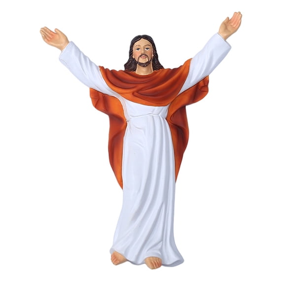 Jesus Statue Sculpture Holy Figurine Religious Ornament for Home Church Christian Decoration