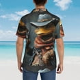 thumbnail image 3 of Lsque Western Cowboy Duck pattern Hawaiian Shirt for Men, Unisex Summer Beach Casual Short Sleeve Button Down Shirts-XX-Large, 3 of 9