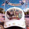 thumbnail image 5 of Eagle & Liberty & Cross United States 250th Anniversary Hat,Adjustable Baseball Cap for Men & Women,250th Anniversary USA Hat, 5 of 7