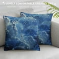 thumbnail image 3 of PHYHOO Throw Pillow Cushion Cover, Blue in Night Sky Image Stars Fog, Decorative Square Accent Pillow Case, Dark Blue Pale Blue White, 3 of 5