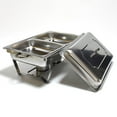 thumbnail image 1 of Réchauffe-Buffet Serveur 2 Plateaux Plat Anti-Frottement Ensemble de Buffet Réchaud Alimentaire en Acier Inoxydable pour Hôtel Restaurant, 1 of 12