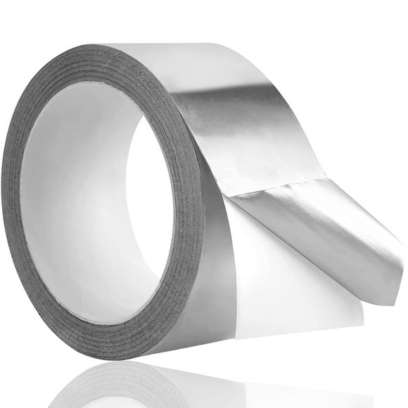 Qucyy 1PCS Premium Silver Aluminum Tape, Foil Tape (2"x65 Feet,3.9mil), Metal Tapes with Adhesive Backing for Ductwork, Heavy Duty Duct Tape for Heat Insulation, HVAC, Dryer Vents, Wrap Pipe, Repair