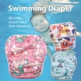 thumbnail image 2 of Bañador para bebé, especial para piscina, ajustable, transpirable, con estampado de pañal de tela, 2 of 6
