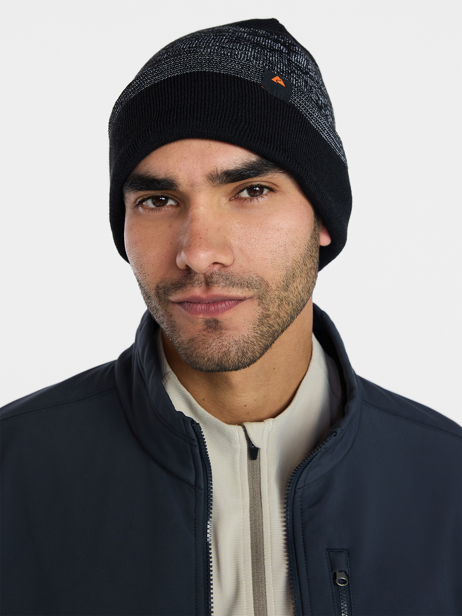 Ozark Trail Men's Rugby Stripe Beanie, Black Soot