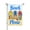 Color 1, variant on Remain Unique Beach Please Linen Garden Flag with Colorful Cabanas and Sand for Spring Summer Home Outdoor Garden Yard Door Decor 12x18 inch