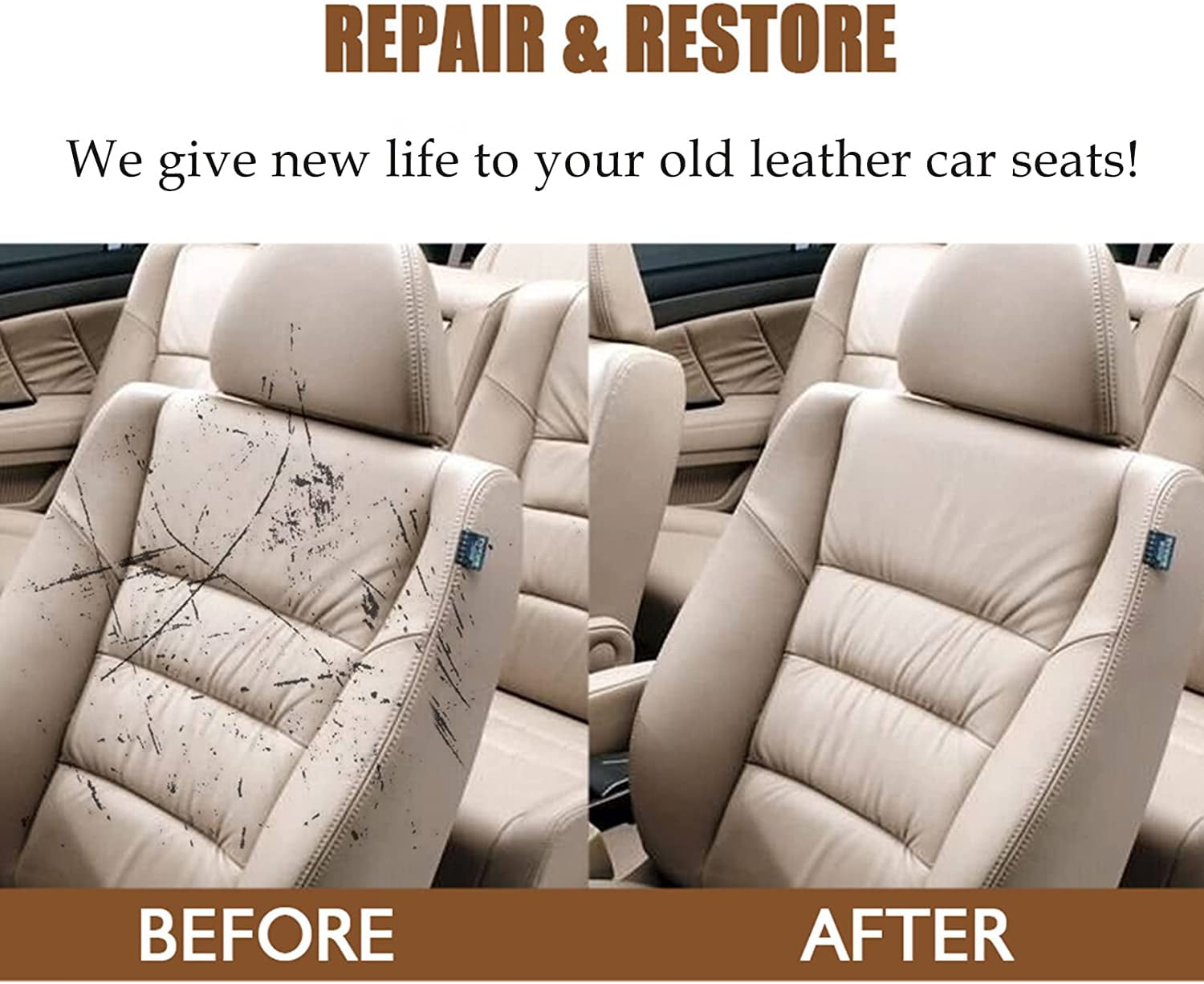 Leather Repair Kits for Couches Restoring Touch up Leather and Vinyl  Furniture Car Seat Jacket Color Gel Covers Scratches Scrapes Scuffs SEISSO  