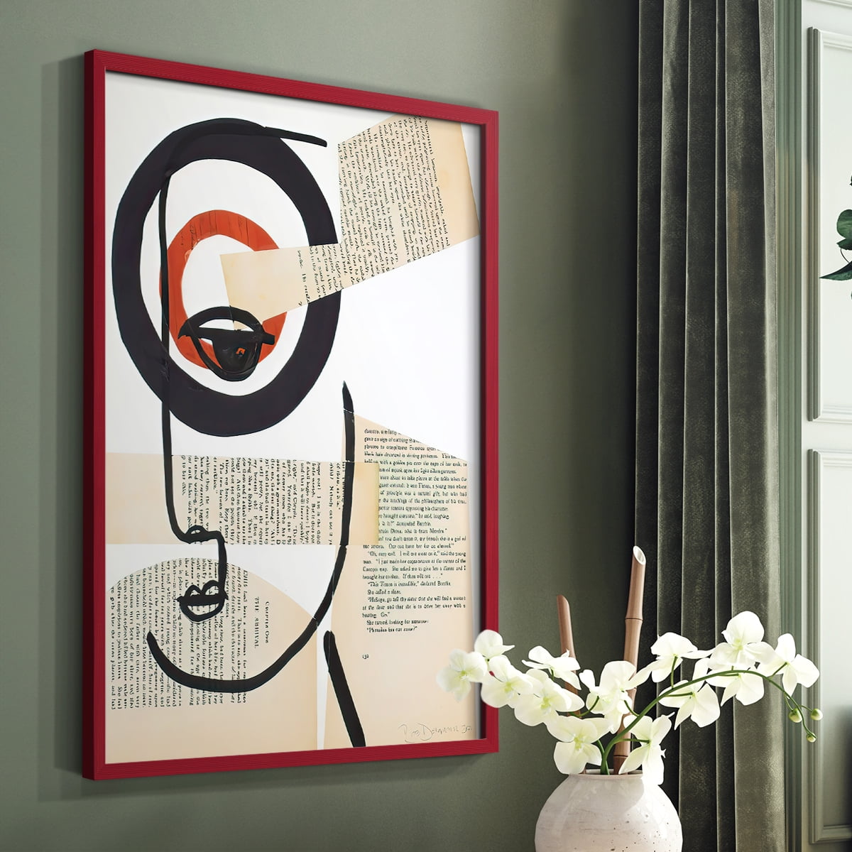 Faces of A Century I in Paper Solid Wood 11 x 14 Framed Print