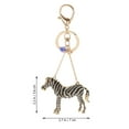 thumbnail image 2 of EeaseCA 1pc Stylish Diamond Keychain Craft Zebra Ornament Keyring Bag Ornament, 2 of 7
