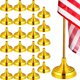 thumbnail image 1 of 24 soportes pequeños para banderas, base redonda chapada en oro, soportes pequeños para banderas de mesa, bases para banderas, centros de mesa, suministros para fiestas., 1 of 8