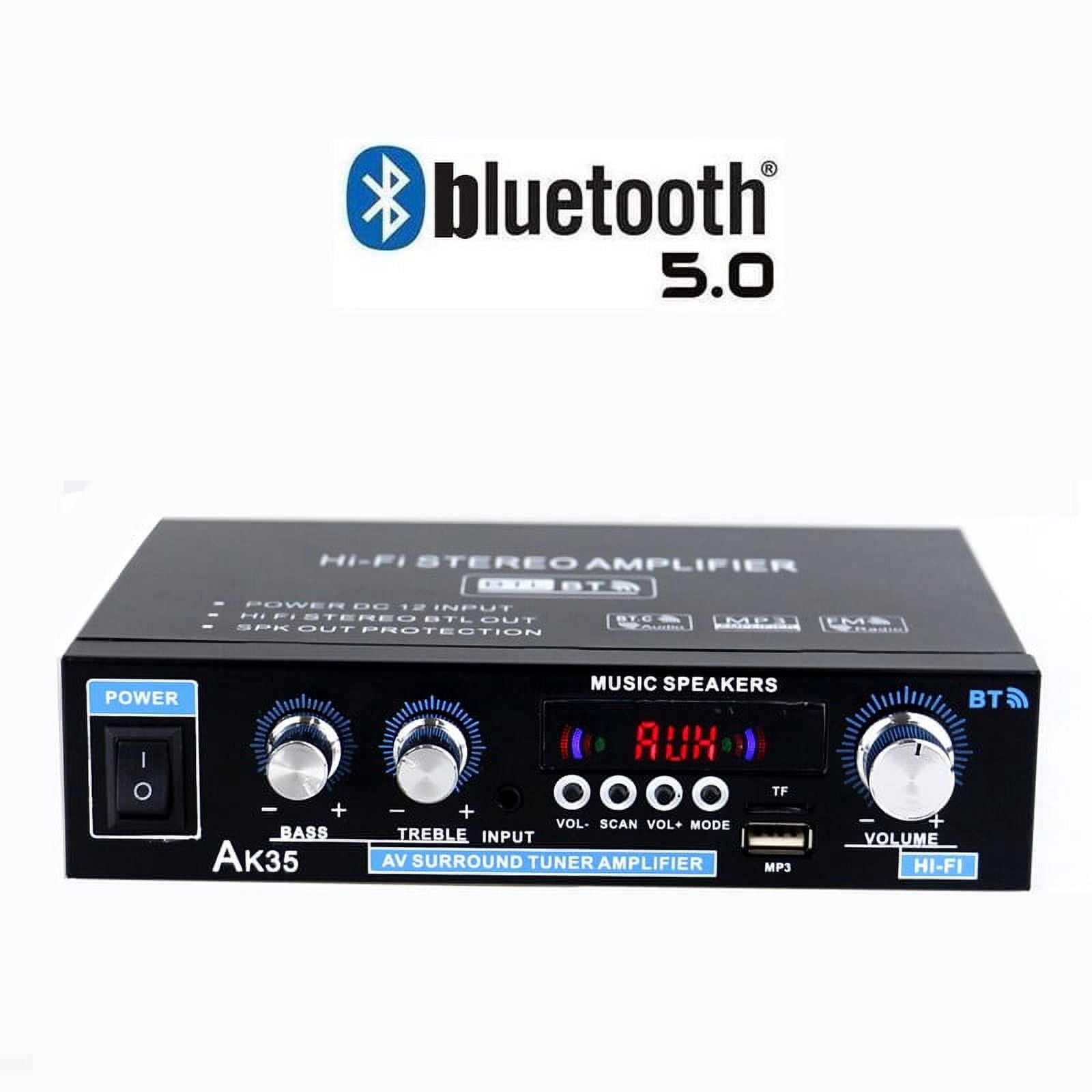 400W + 400W Mini Digital Home Car Audio Amplifier Car Subwoofer Amplifier HiFi Stereo Bass Power Speaker FM Bluetooth Amplifier ,Wide Application