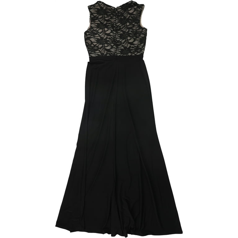 Morgan & Co Womens Deep Lace A-Line Dress Morgan & Co Womens Deep Lace A-Line Dress