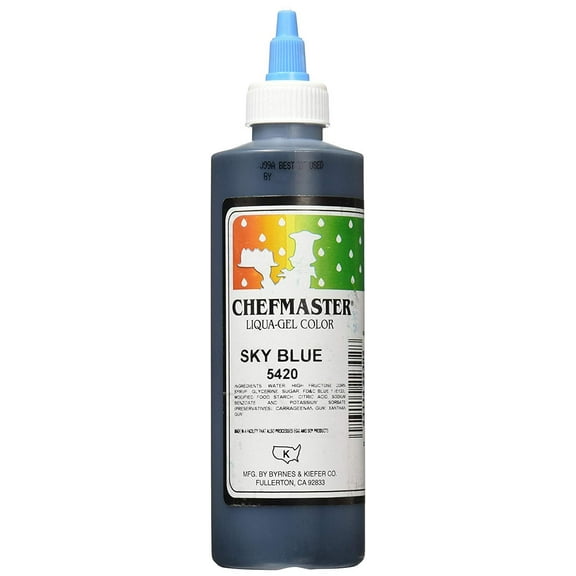 Chefmaster Liqua-Gel Food Color, 10.5-Ounce, Sky Blue