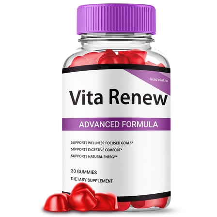 (1 Pack) VitaRenew ACV Gummies, Vita Renew ACV Supplement for Men and Women, 1 Month Supply