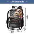 thumbnail image 2 of ALAZA Clear Backpack Eagle with Flag PVC Transparent BookBag, 2 of 7