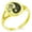 Gold, variant on Stainless Steel Bonsai Tree Yin Yang Minimalist Oval Top Polished Statement Signet Ring