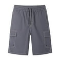 thumbnail image 1 of ohmzyzo Mens Swim Trunks Quick Dry Summer Beach Board Shorts Elastic Waist Drawstring Cargo Sweatshorts with Pockets, 1 of 3