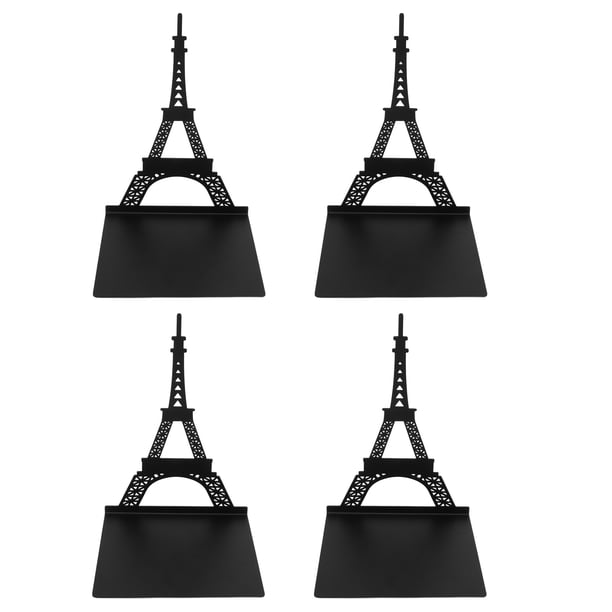 Sujetalibros negros, 4 soportes para libros, soportes para libros arquitectónicos, sujetalibros de metal, tecnología de vanguardia Jadeshay A