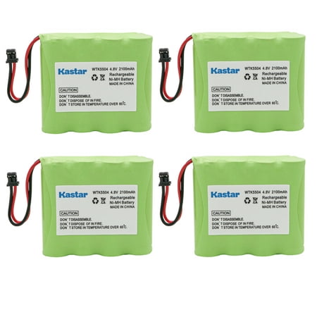 Kastar 4-Pack Ni-MH Battery 4.8V 2100mAh Compatible with DSC BATT2148V 4PH-H-AA2100-S-D22 WS4920HE WTK5504 Wireless Security System Alarm Panel 17000153