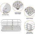 thumbnail image 5 of 20*8.5*10cm,(Black Frame)Kitchen Sink Organizer - Sink Sponge Holder, Stainless Steel, Detergent and Soap Organizer, Bathroom Sink Rack, Sponges and D, 5 of 5