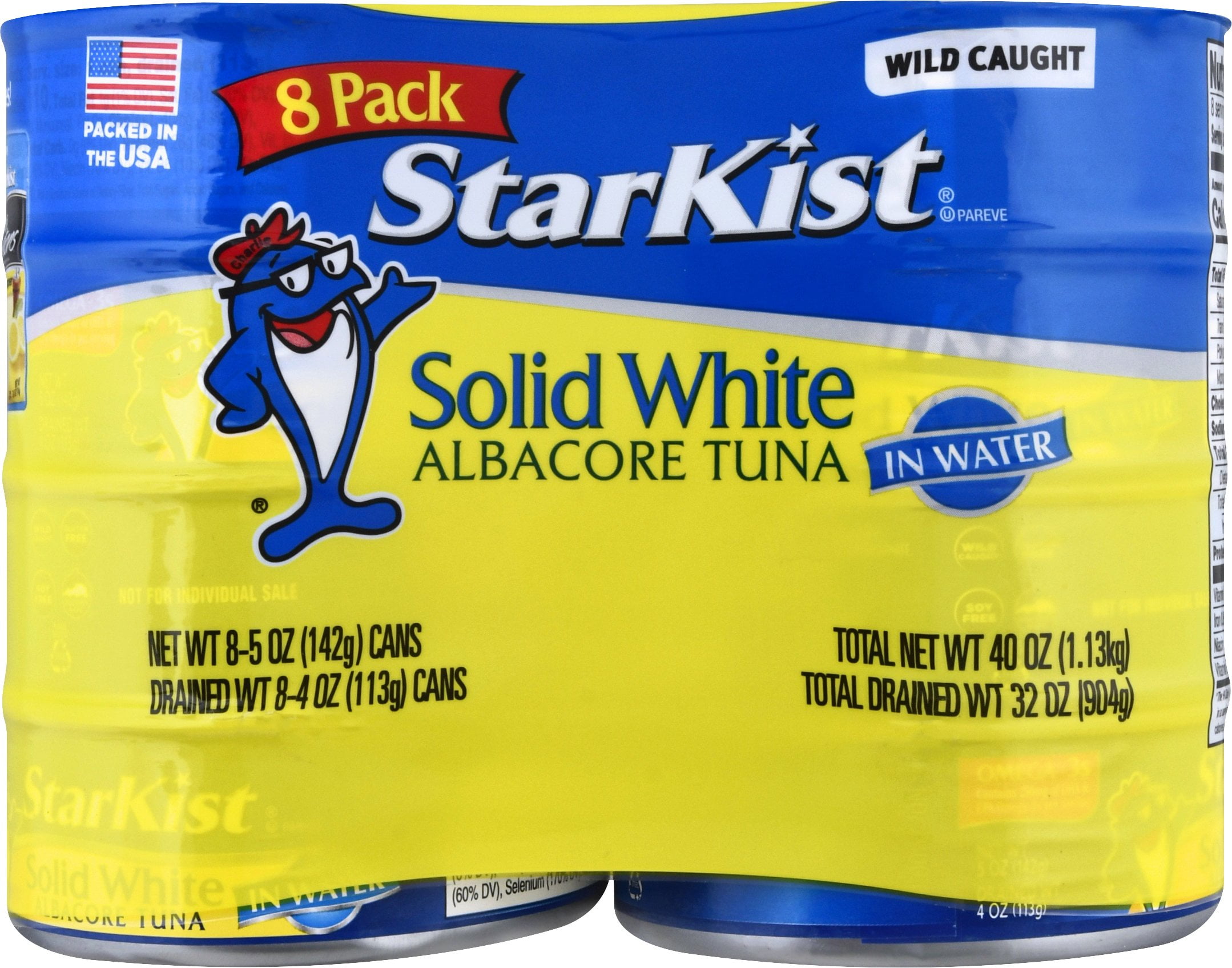 StarKist Solid White Albacore Tuna in Water, 5 oz Can, 8-Pack