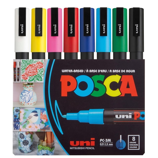 Paquete de Rotuladores Posca Multicolor PC3M8C