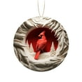 thumbnail image 4 of Sylvtty Christmas Tree Decoration Hanging Red Bird/Reindeer Ornament Acrylic Flat Car Rearview Mirror Pendant for Trees Windows Walls Decor, 4 of 6