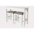thumbnail image 2 of NewRidge Home Goods 4570-WHT Home Table Basse avec Deux Tabourets&44; Blanc, 2 of 5