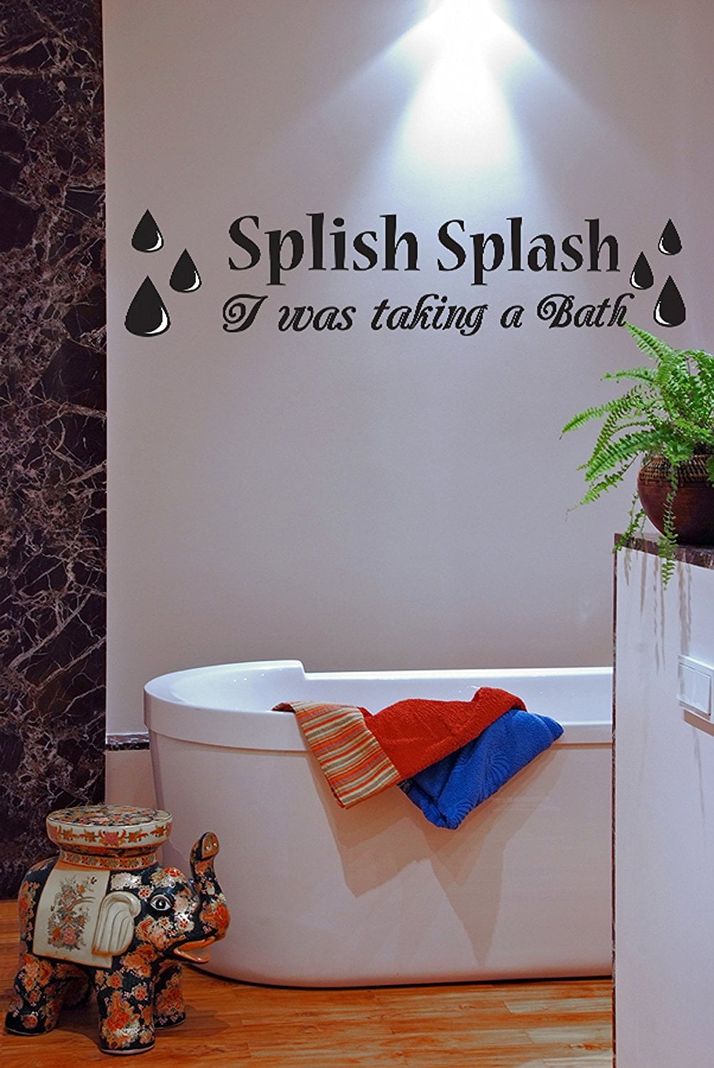 Splish Splash I'm Taking A Bath removable vinyl wall decal 