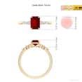 thumbnail image 5 of ANGARA Lab Grown 1 Ct Emerald-Cut Ruby Side Stone Engagement Ring for Women in 14K Yellow Gold (Size-7x5mm) | July Birthstone, Birthday, Anniversary, Jewelry Gift for Women | Lab-Grown Ruby Ring, 5 of 7