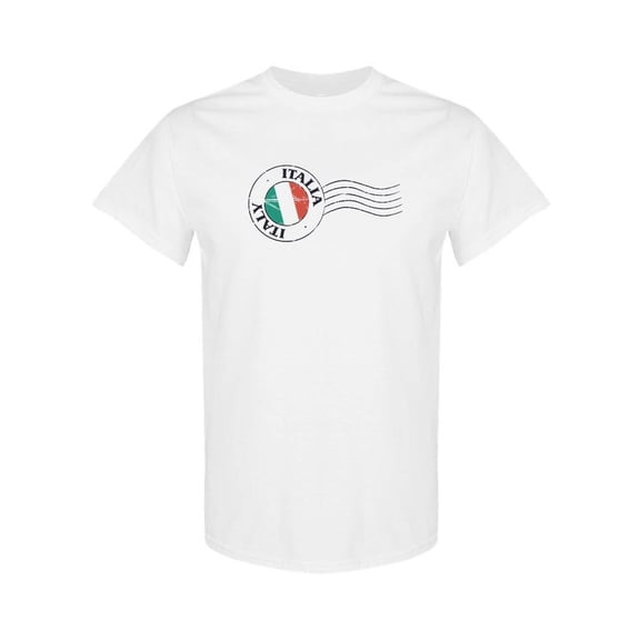 Postal Stamp Italy T-Shirt Men -SPIdeals Designs, Male XX-Large
