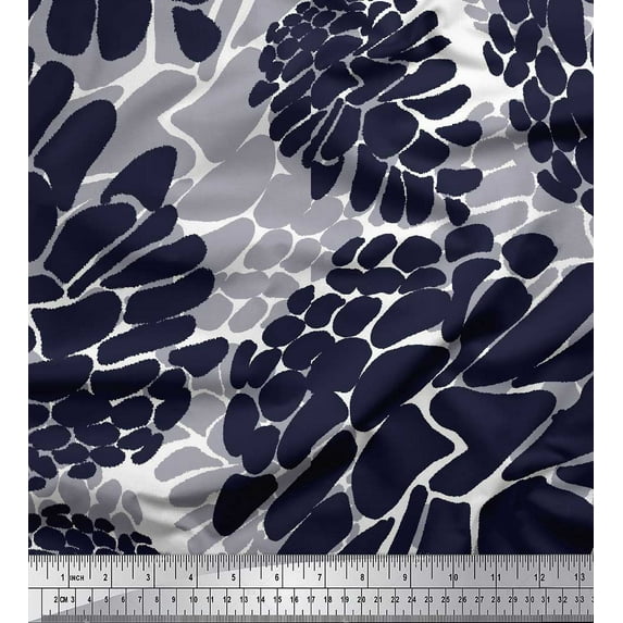 Soimoi White Viscose Chiffon Fabric Fruits Print Fabric by the Yard 42 Inch Wide