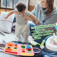 thumbnail image 4 of Busy Board for Toddlers  Baby Educational Learning Toys Felt Learning Early Basic Life Skills  Activity Board Toys with Buckles  Zip  Numbers  Button  Time  Alphabet, 4 of 7