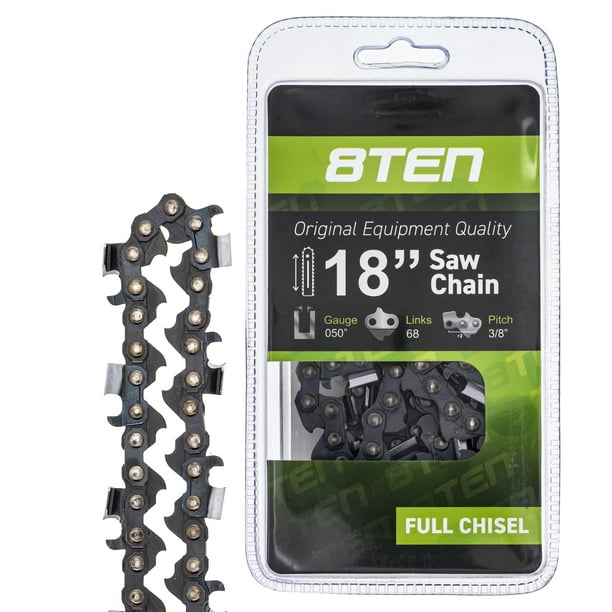 8TEN Chainsaw Chain 18 inch .050 3/8 68DL for Husqvarna 455 460