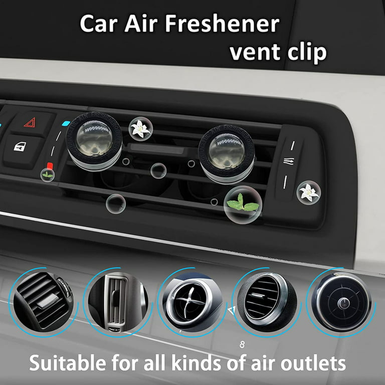 IKEDA AROMA Car Air Fresheners Vent Clips 45 Day Long-lasting Fragrance Odor -eliminator, Ocean Scent 