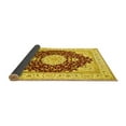 thumbnail image 2 of Ahgly Company Indoor Square Medallion Yellow Traditional Area Rugs, 3' Square, 2 of 4