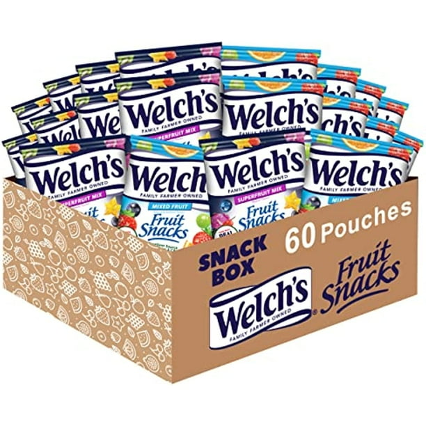 Welchs Fruit Snacks Mixed Fruit Superfruit Bulk Variety Pack Gluten